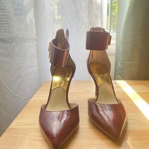 Michael Kors red vine pointy pump shoes size 5